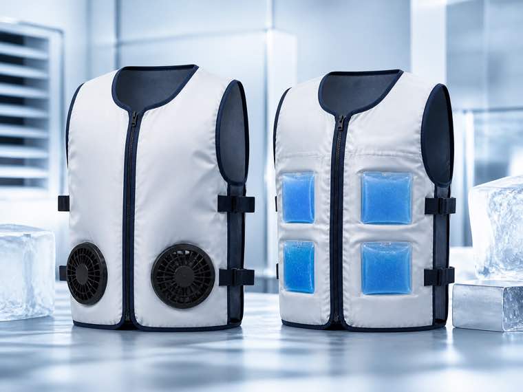 Cooling vest with removable ice packs